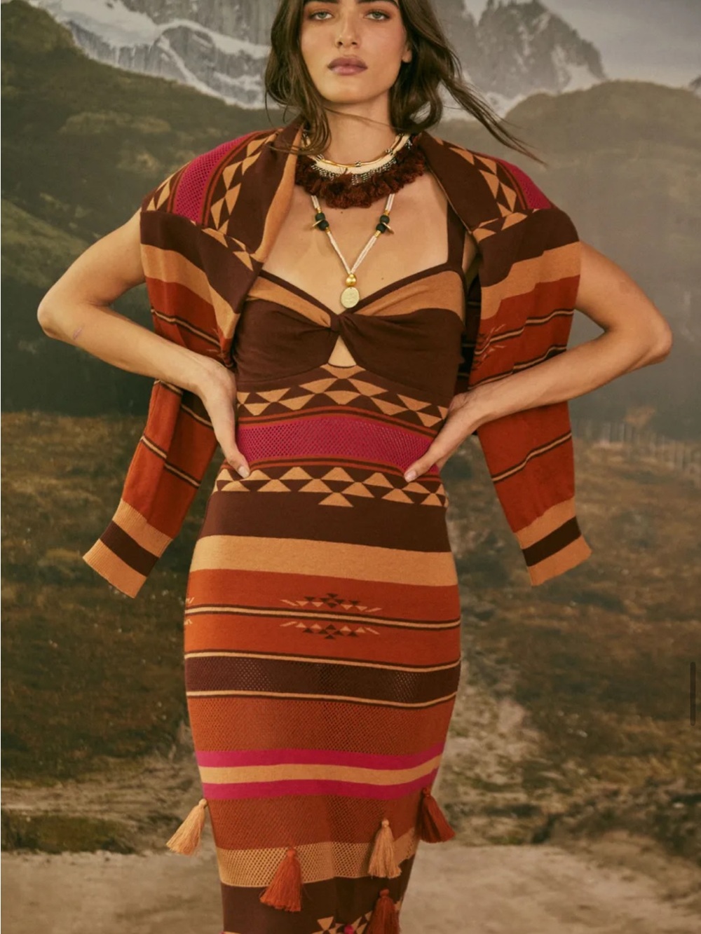 JOHANNA ORTIZ
Bedouin Under The Tropics Tassel Dress